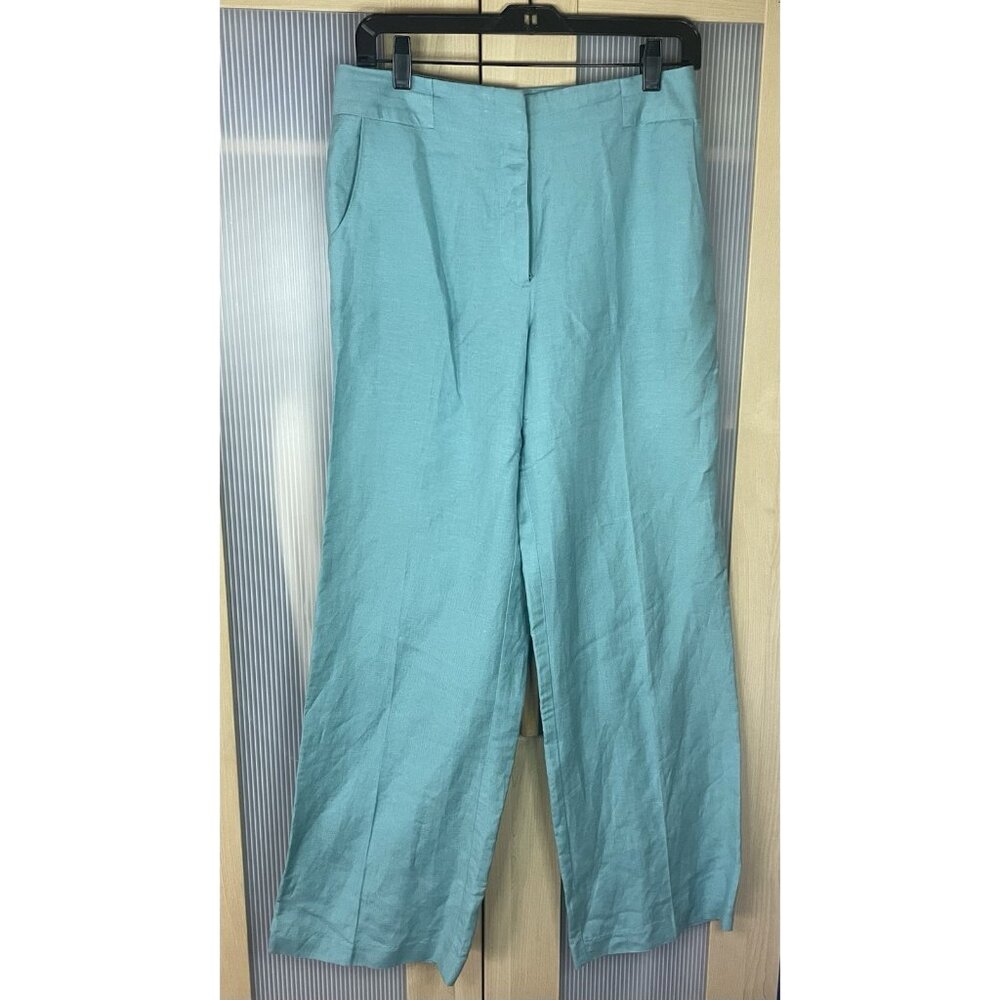 East 5th Teal-Turquoise Wide Leg Pants - Picture 2 of 6